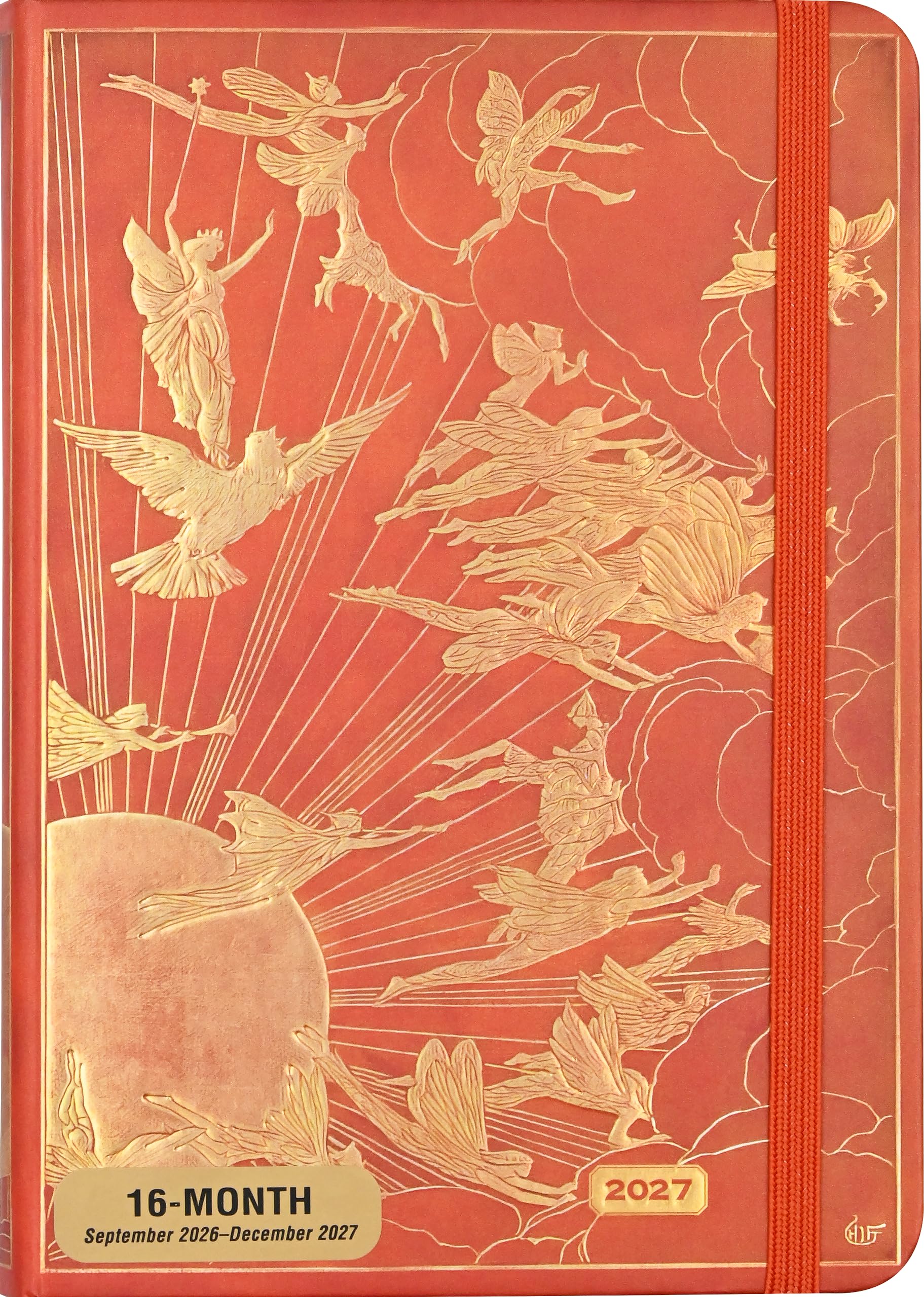 2027 Orange Fairy Weekly Planner (16 months, Sept 2026 to Dec 2027)