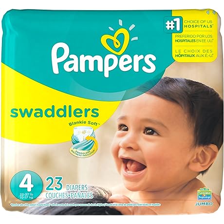 Pampers Swaddlers Diapers Size 4 - Jumbo Pack 23 Count