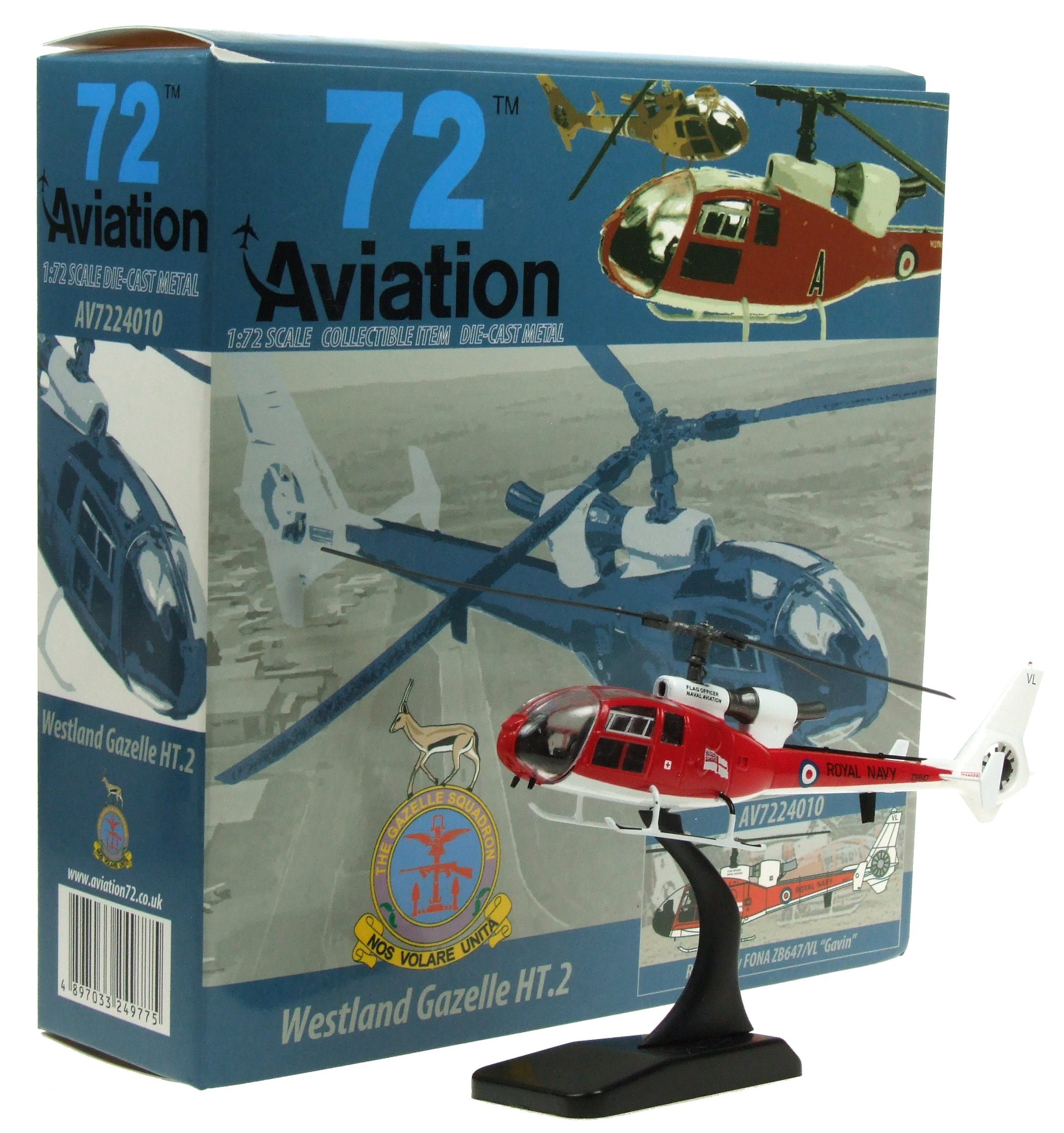 Elicottero Westland Gazelle 1/72 Aviation72 – Royal Navy FONA ZB647/VL Gavin (AV7224010)