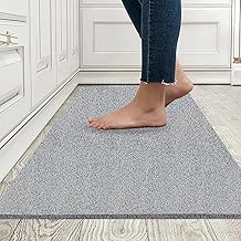 Cushion Noodle Mat for Home Entrance, Heavy Indoor Outdoor Anti Slip PVC Floor Mat for Bedroom, Kitchen, for Bathroom, Doors, Office, Door Mat, Bath Mat (4x2 Feet, Grey)