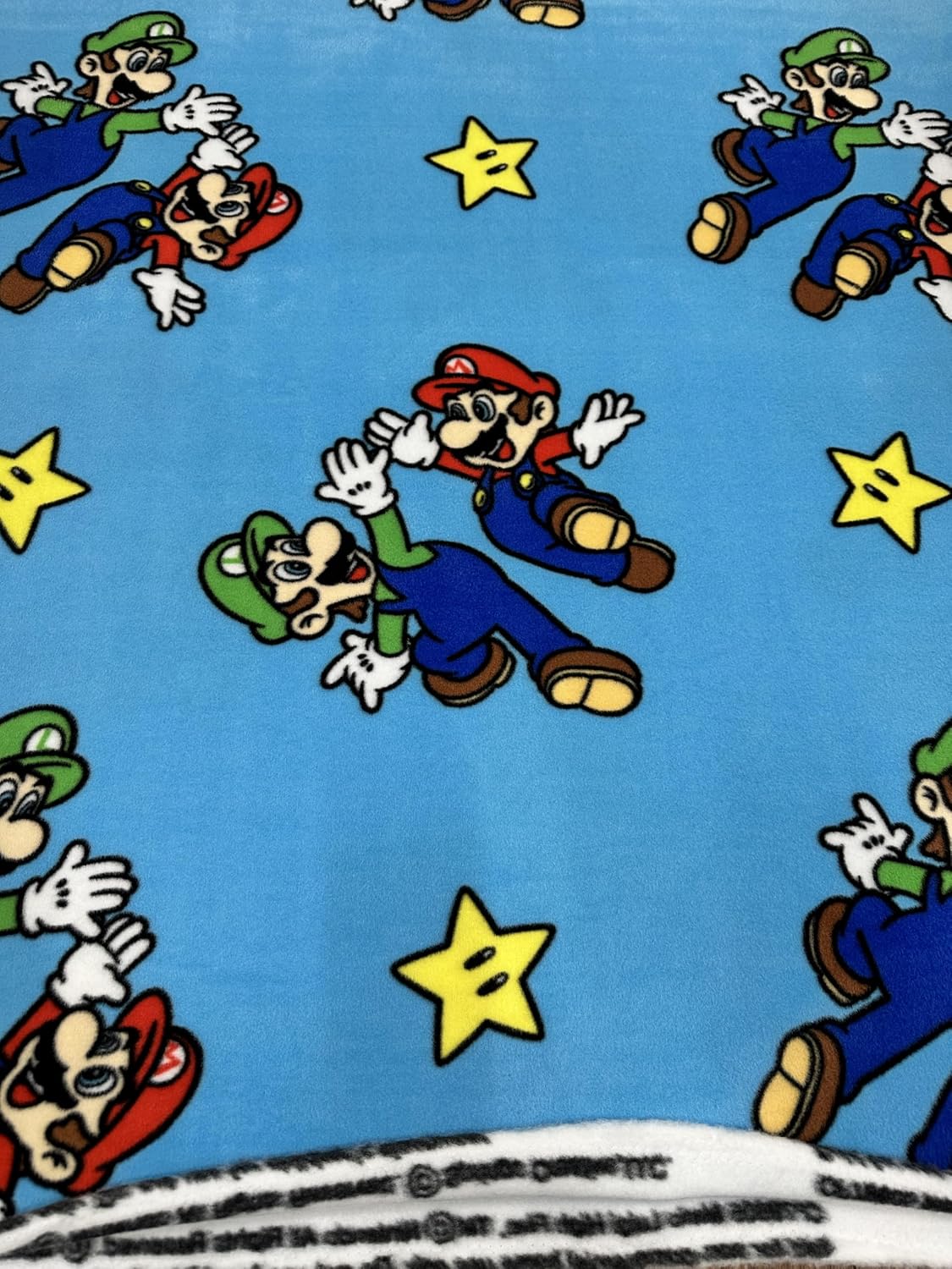 Super Mario Anti Pill Fleece Fabric-Sold by The Yard