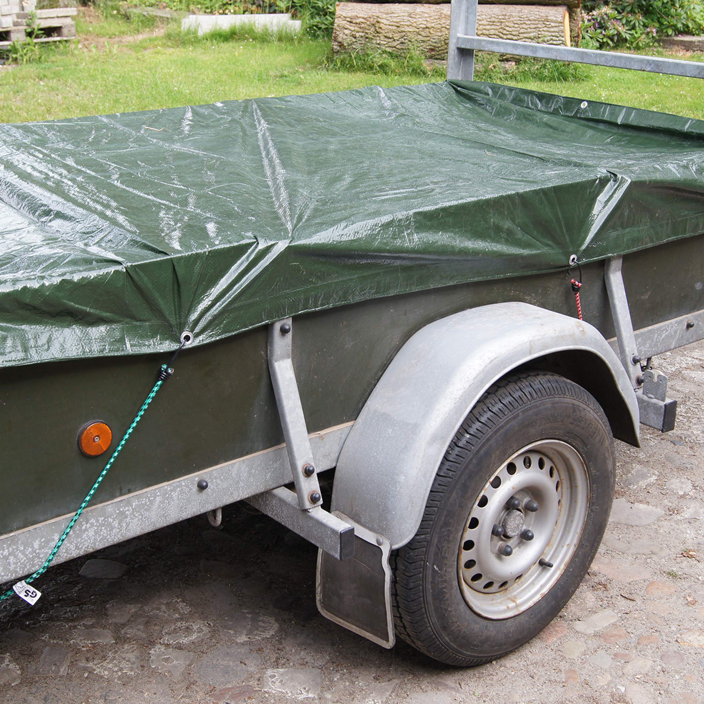 Meister Schutzplane 5 x 6 m - 100 g/m² - Beidseitig beschichtet - Wasserabweisend & UV-stabilisiert - Schimmelresistent - Aus Polyethylen / Gewebeplane / Abdeckplane / Gartenplane / FLOR80415