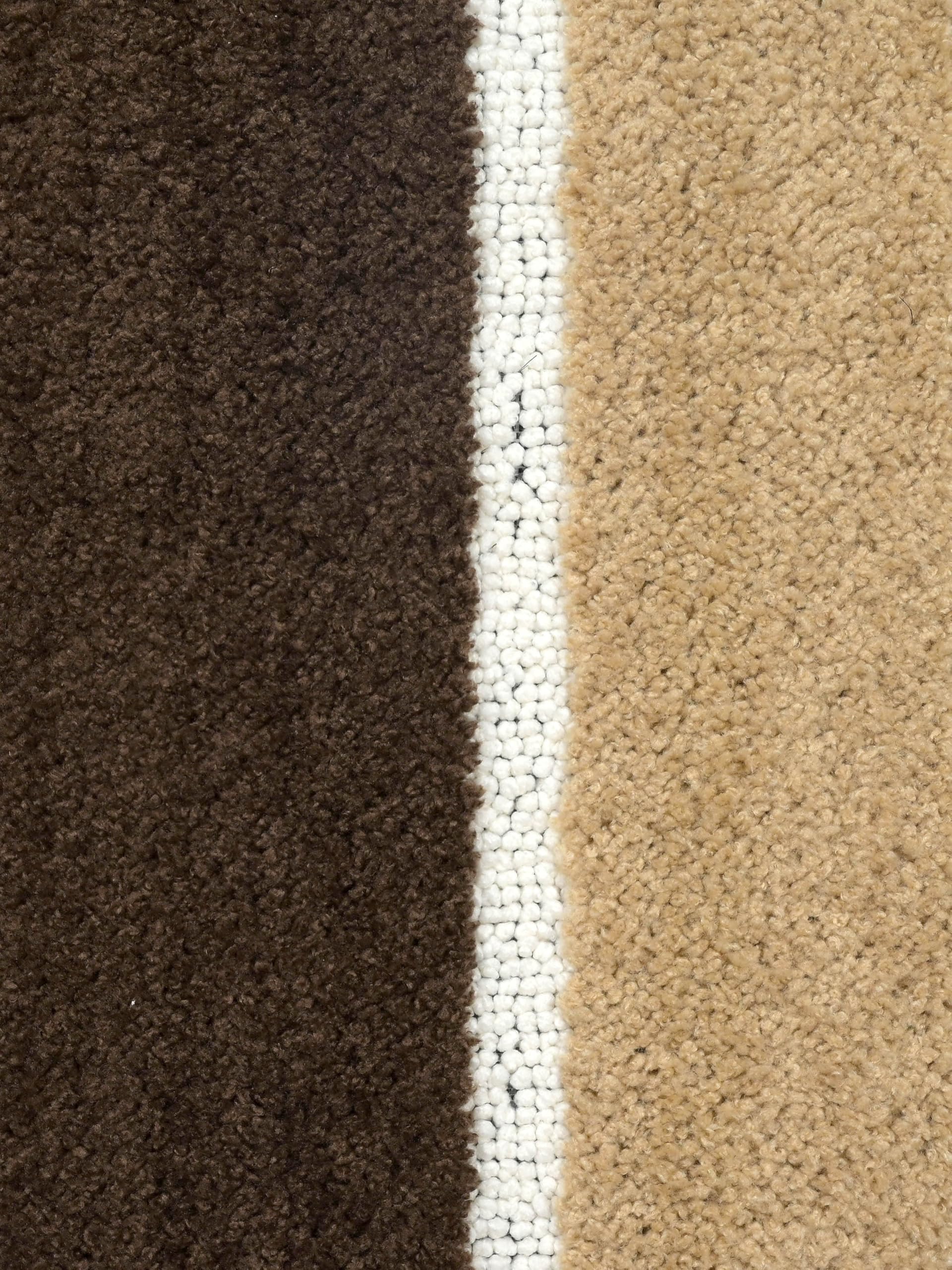 Saral Home Soft Microfiber Anti-Skid Rectangulat Colorblock Runner | Washable, Non-Slip & Quick-Drying Rugs for Home/Kitchen | Soft & Super Absorbent Mats for Shower, (Brown, 60X140 CM) 3