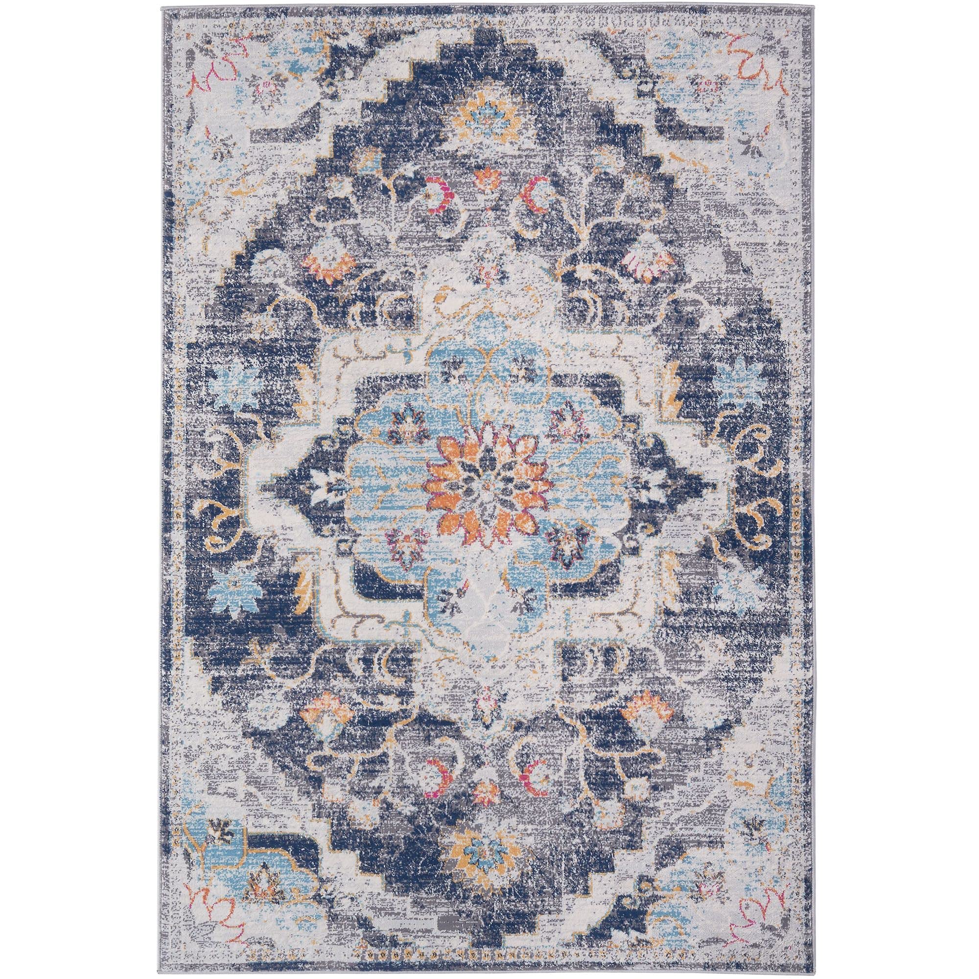 THE RUGS Multicoloured Nomad Oriental Rug for Living Room Bedroom, Medium 120x170 cm, Multicoloured Nomad Design - Image 2