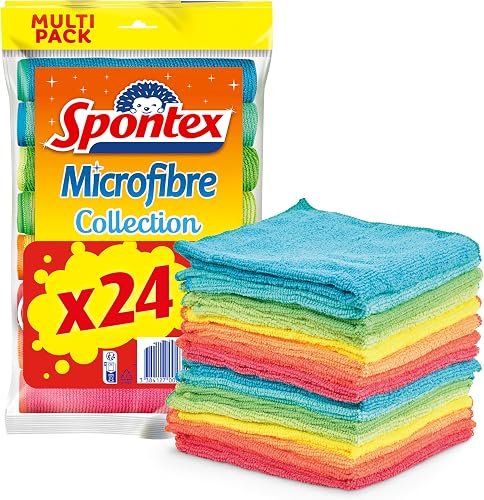Spontex Microfibre Vitres Effet Journal Lot de 3