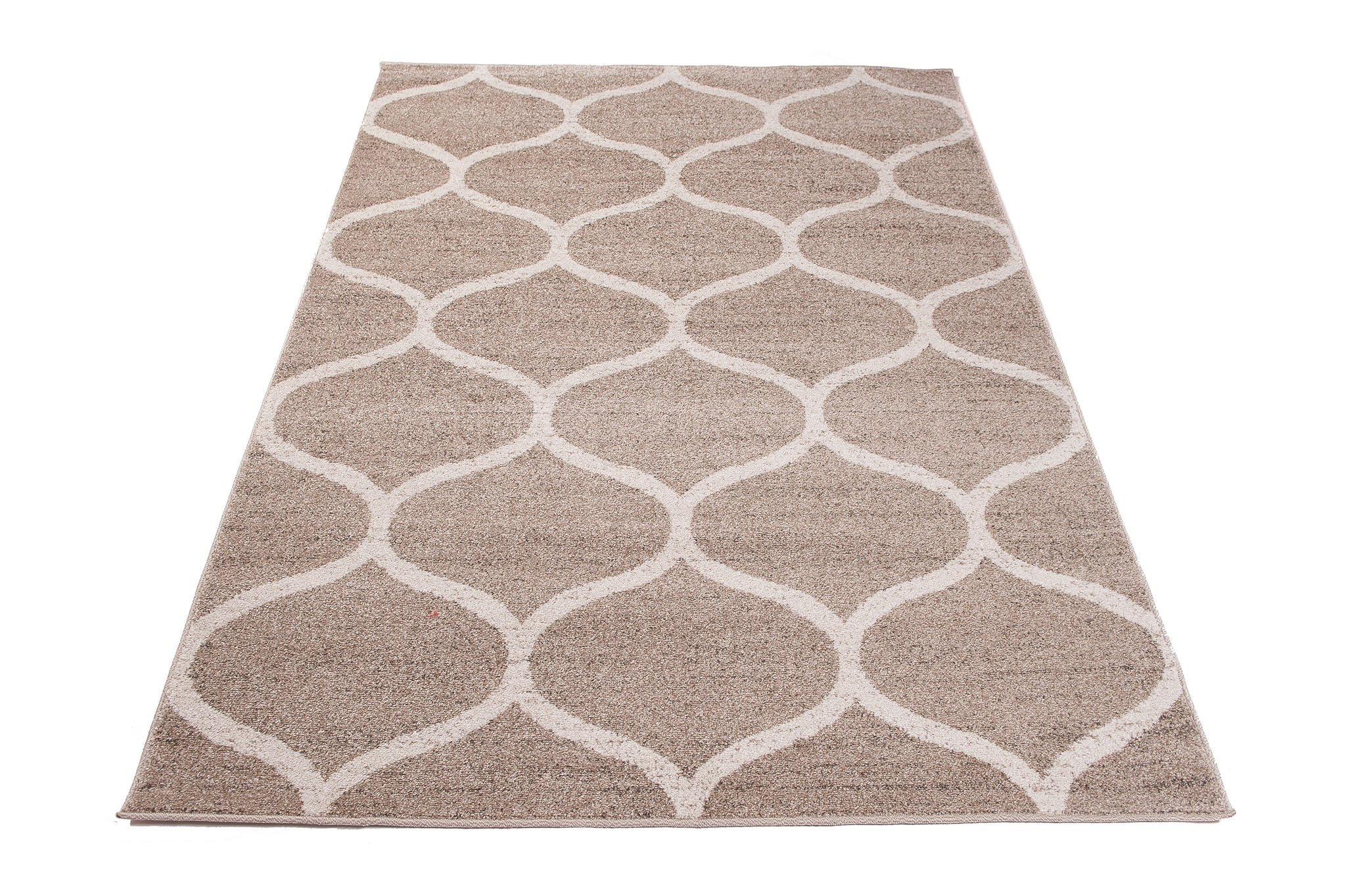Tapiso Jawa dywan z krótkim włosiem, nowoczesny dywan w kolorze beżowo-kremowym z designerskim geometrycznym wzorem marokańskim, idealny do salonu, pokoju gościnnego, Ökotex 200 x 290 cm