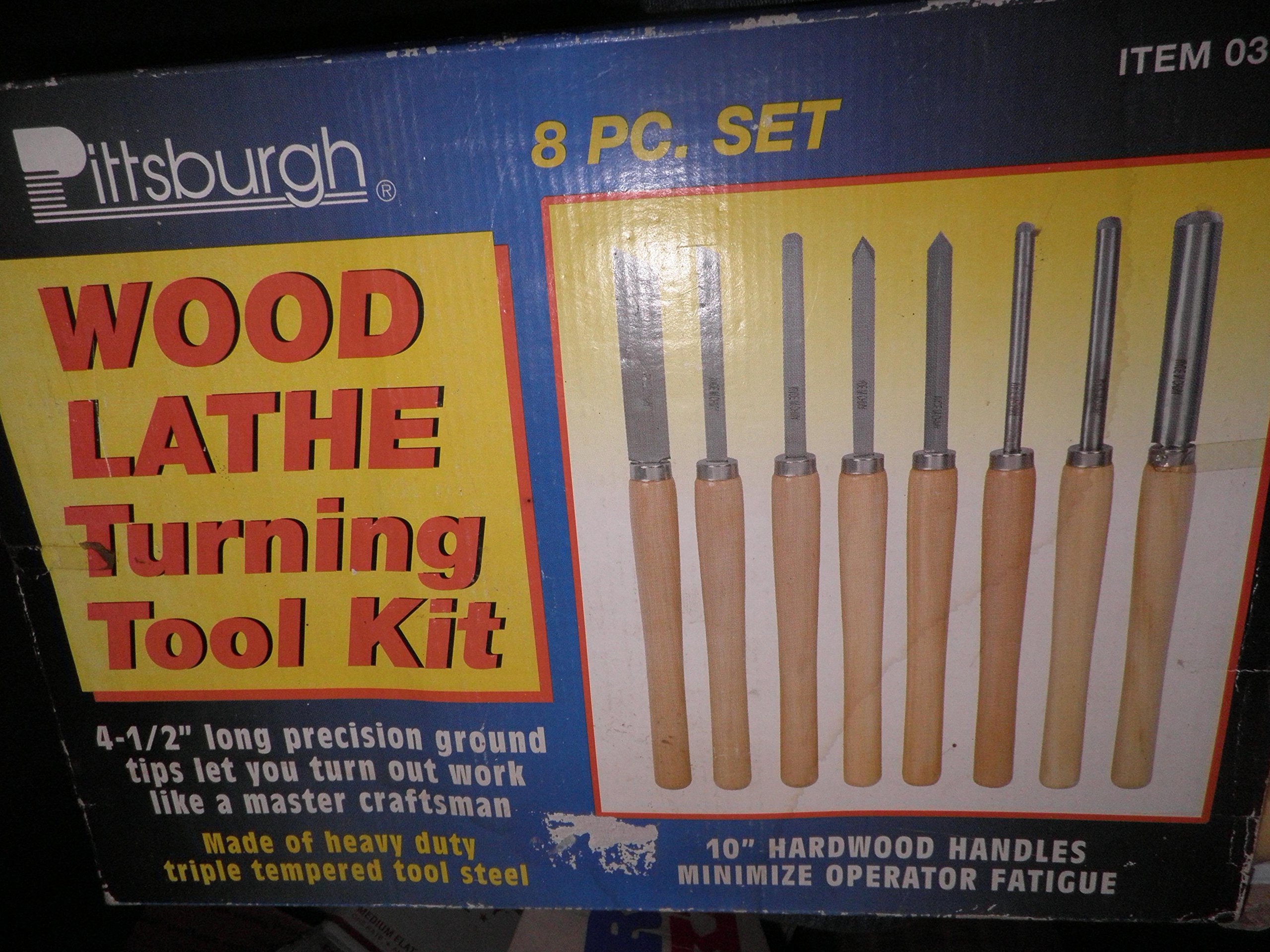 Pittsburgh 8 Piece Wood Lathe Turning Tool Kit