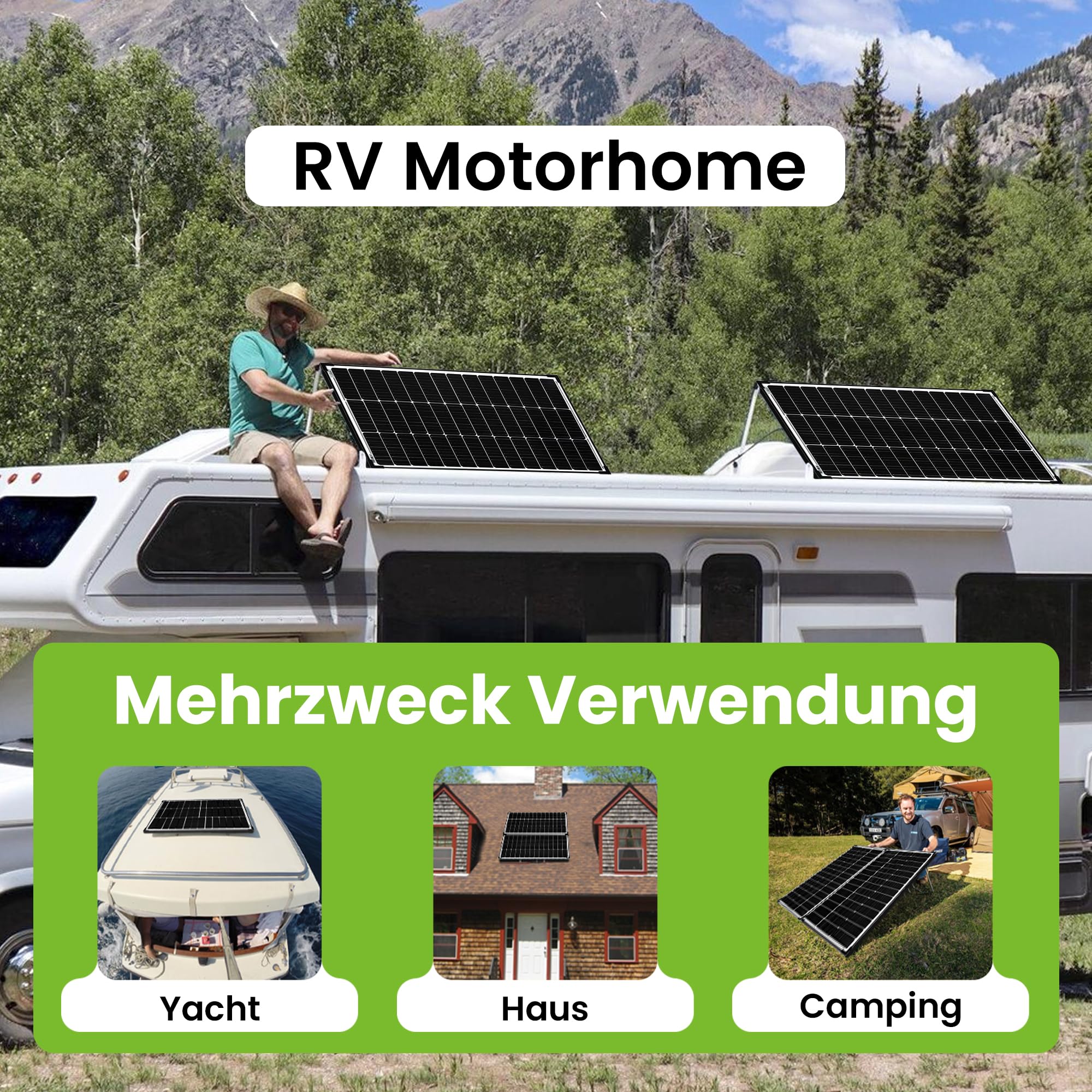 Offgridtec mPremium+ L 100W 12V MPPT Caravan Solaranlage