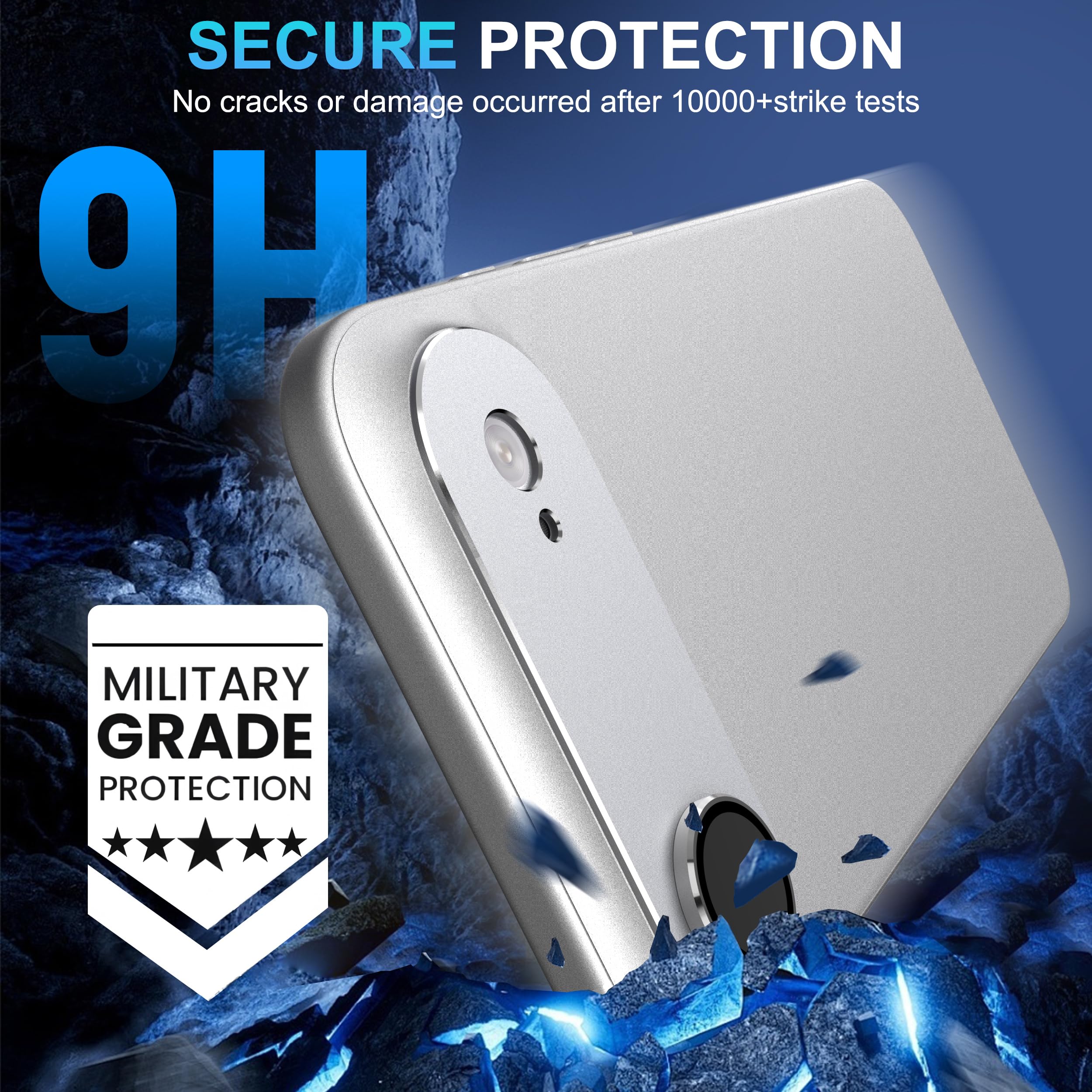 Protecteur Objectif IPhone 17 Air - Verre Trempé 9H Avec Bord En Alliage Aluminium - Protection Complète Caméra Arrière - Anti-rayures, Anti-chocs - Couleur Noir Sidéral