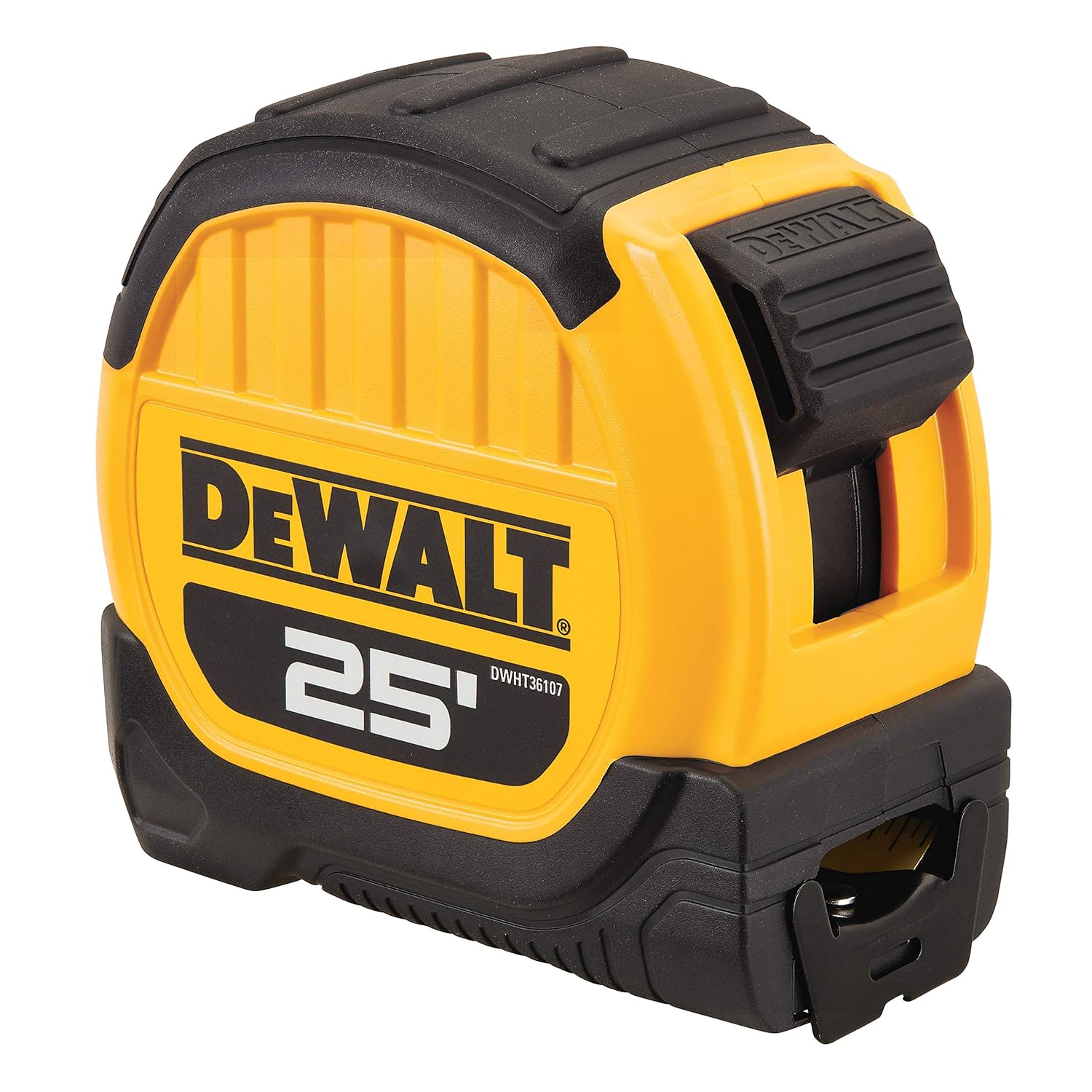 DeWalt DWHT36107 1-1/8" x 25-Ft Wide Base Blade Lock Standard Tape Measure Rule