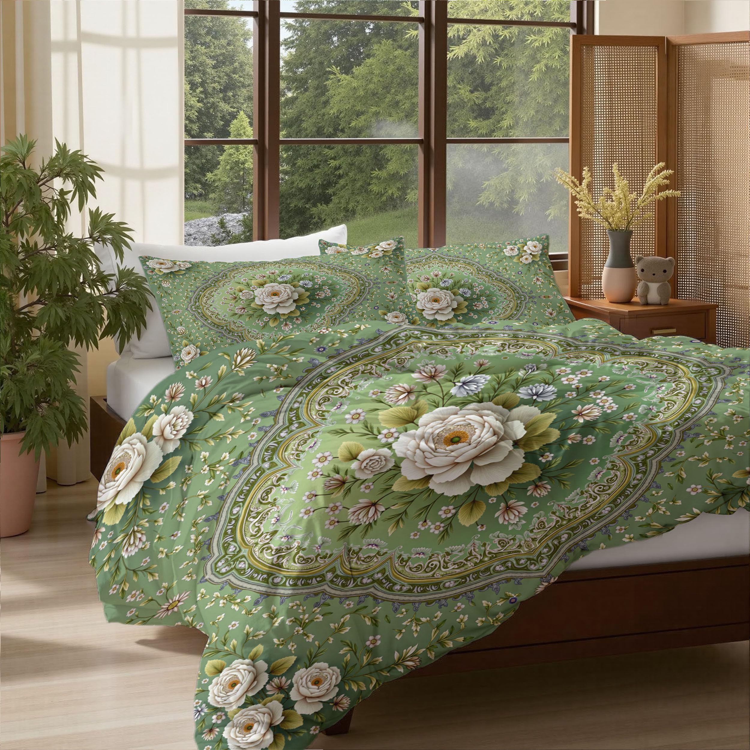 Housse de couette 220x240 en microfibre douce pour lit 2 personnes