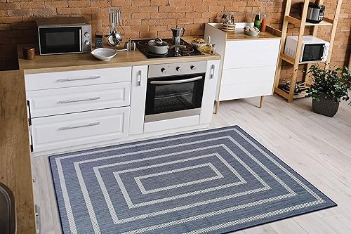 Vista 169 de Adiva Rugs - Alfombra para interior y exterior, tapete fácil de limpiar, resistente a la intemperie y las manchas, para comedor, patio, terraza
