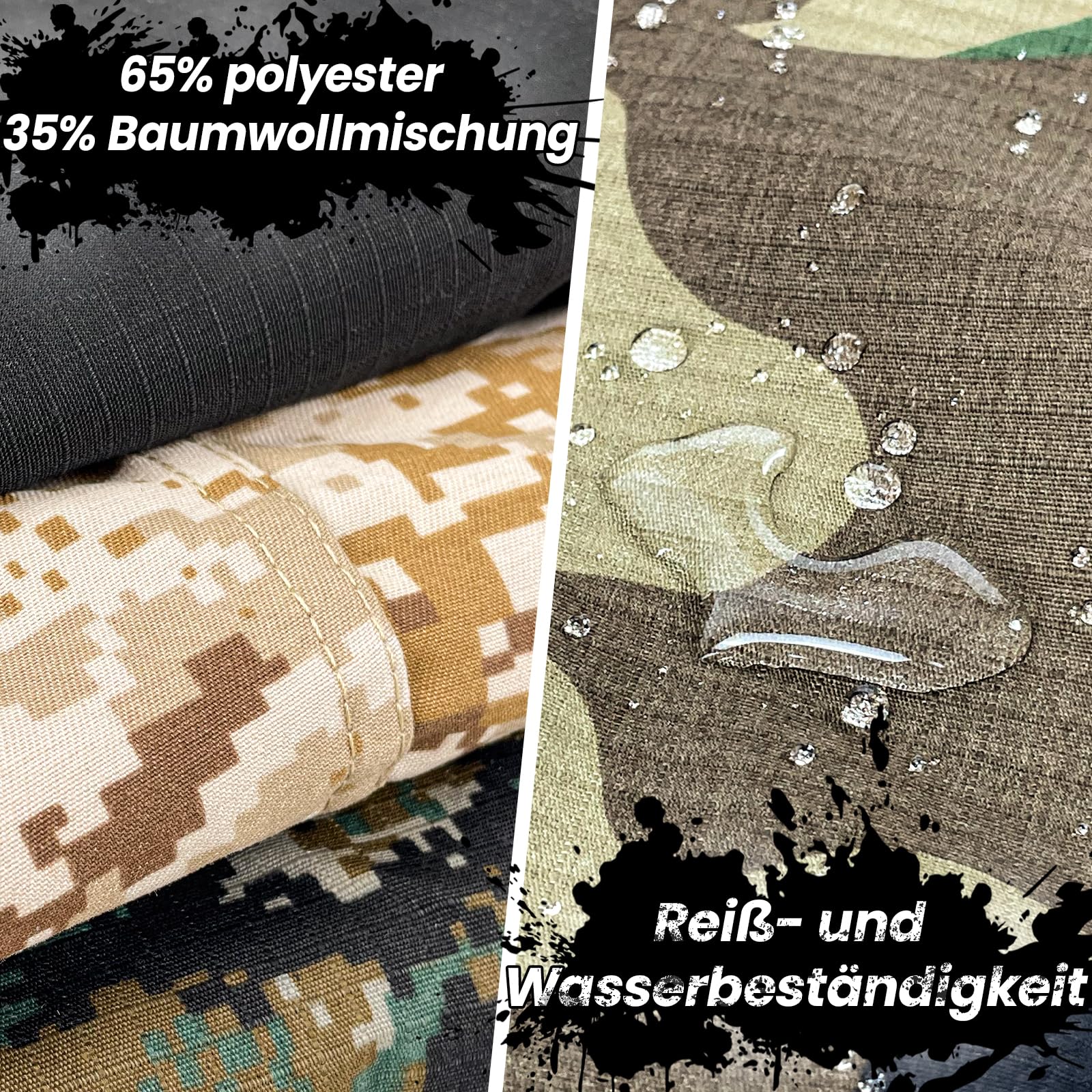 Tactical Military Camo BDU Uniform Set für Männer Kampfhemd und Hosen Ripstop Kleidung für Outdoor Jagd Airsoft Paintball