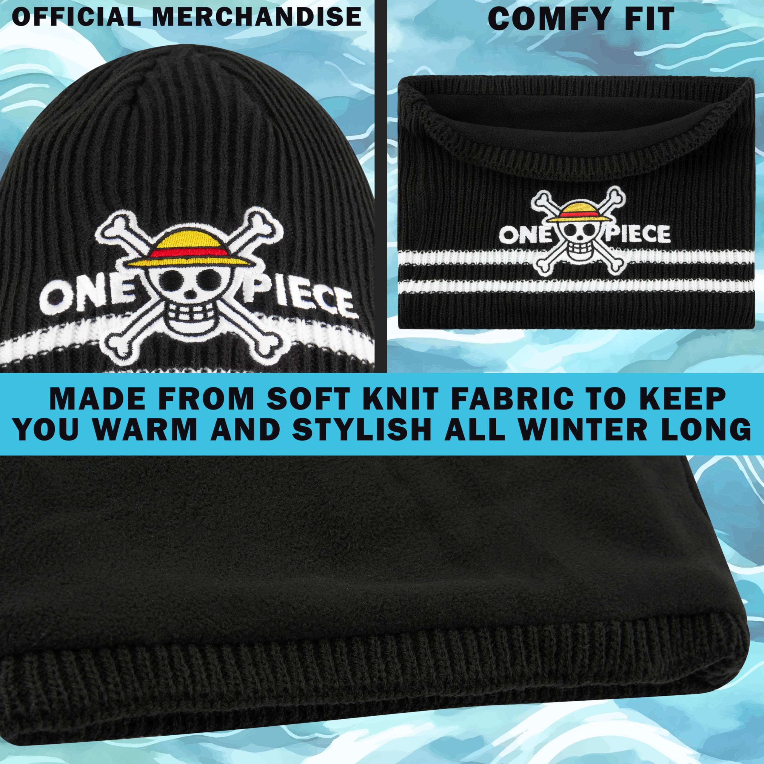 Get Trend Gorro Invierno e Cuello Niño, 2Pcs Conjunto para Niños Adolescentes, Accesorios de Invierno, Regalos de Anime
