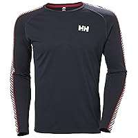 Helly Hansen Hommes Lifa Active Stripe Crew, Bleu Marine