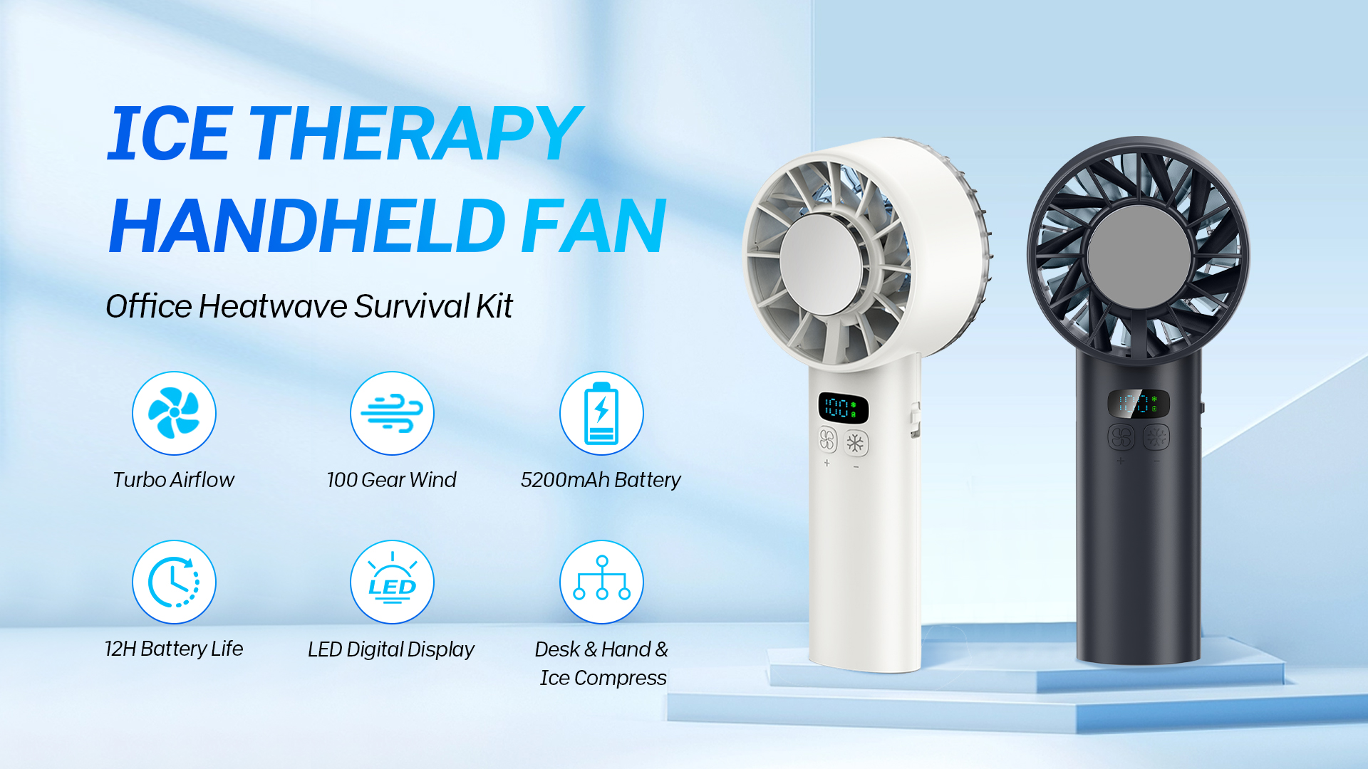 【新品・未使用】COOL FAN TYPE-PRO WE20FS7PRO Amazon.com: 2025 Portable Handheld Ice Fan, Turbo Cooling Fans