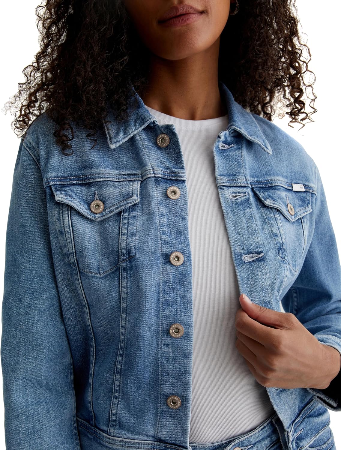 AG womens Robyn Fitted Denim Jacket - Image 3