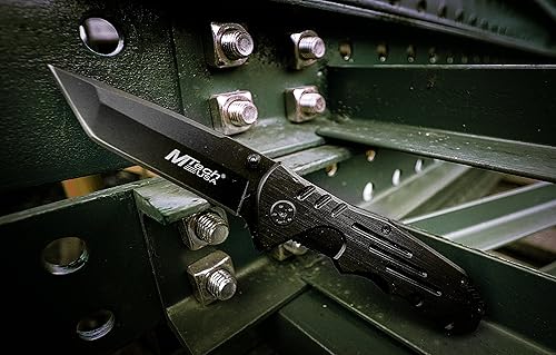 Miniatura 2 de MTECH USA Cuchillo plegable táctico con hoja tanto inoxidable 440, negro