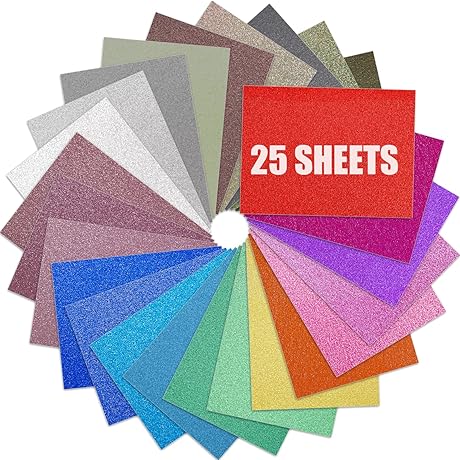 Koogel 25 Sheets Glitter Cardstock Paper: Adding Shimmer to Your Creative Projects