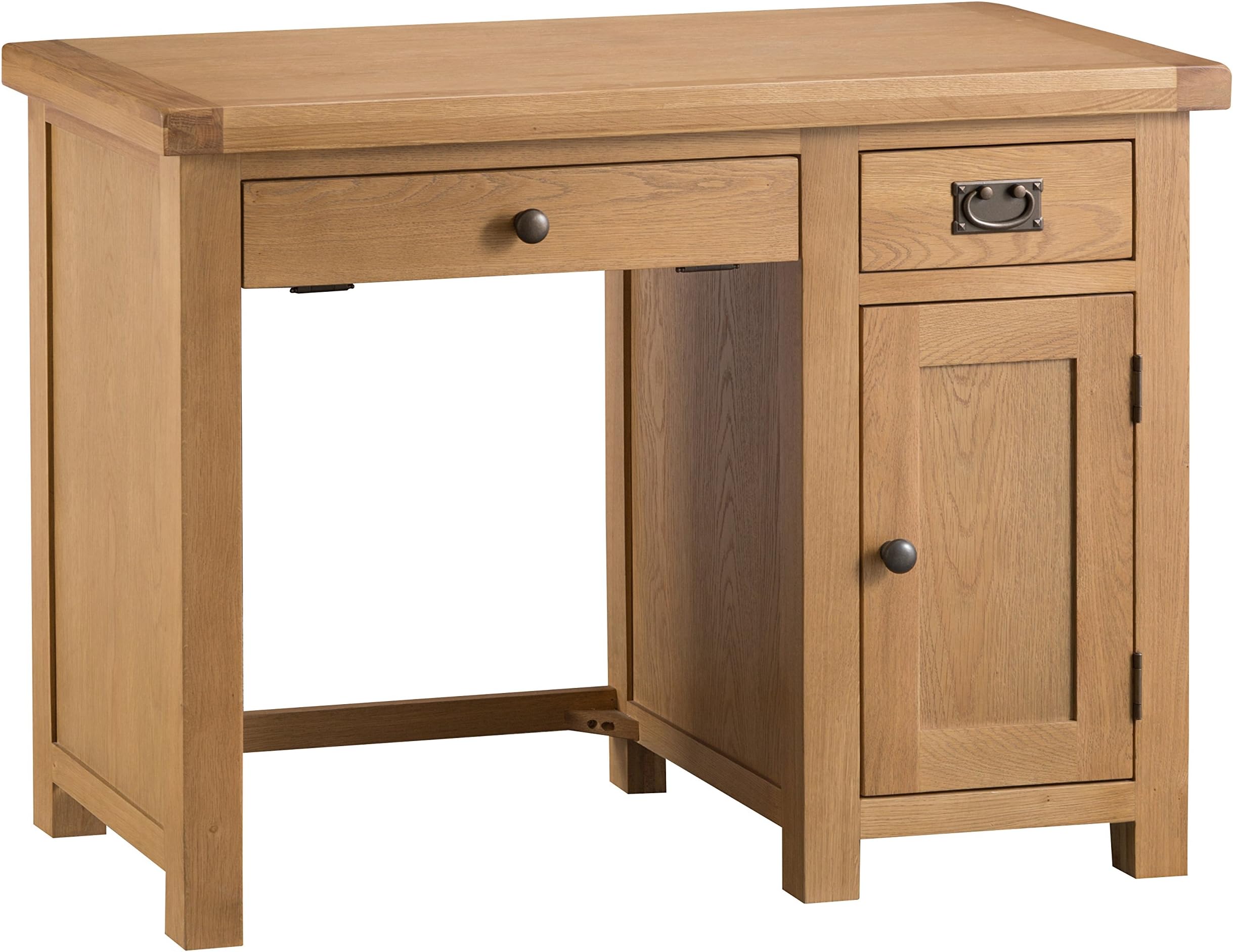 The Furniture Outlet Colchester Chunky Oak Single Computer Desk