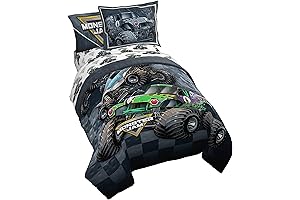 Jay Franco Monster Jam Slash 7 Piece Full Bed Set - Super...