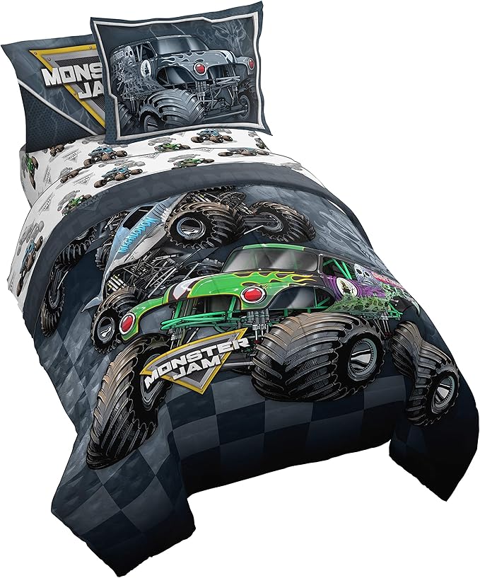 monster jam twin sheet set