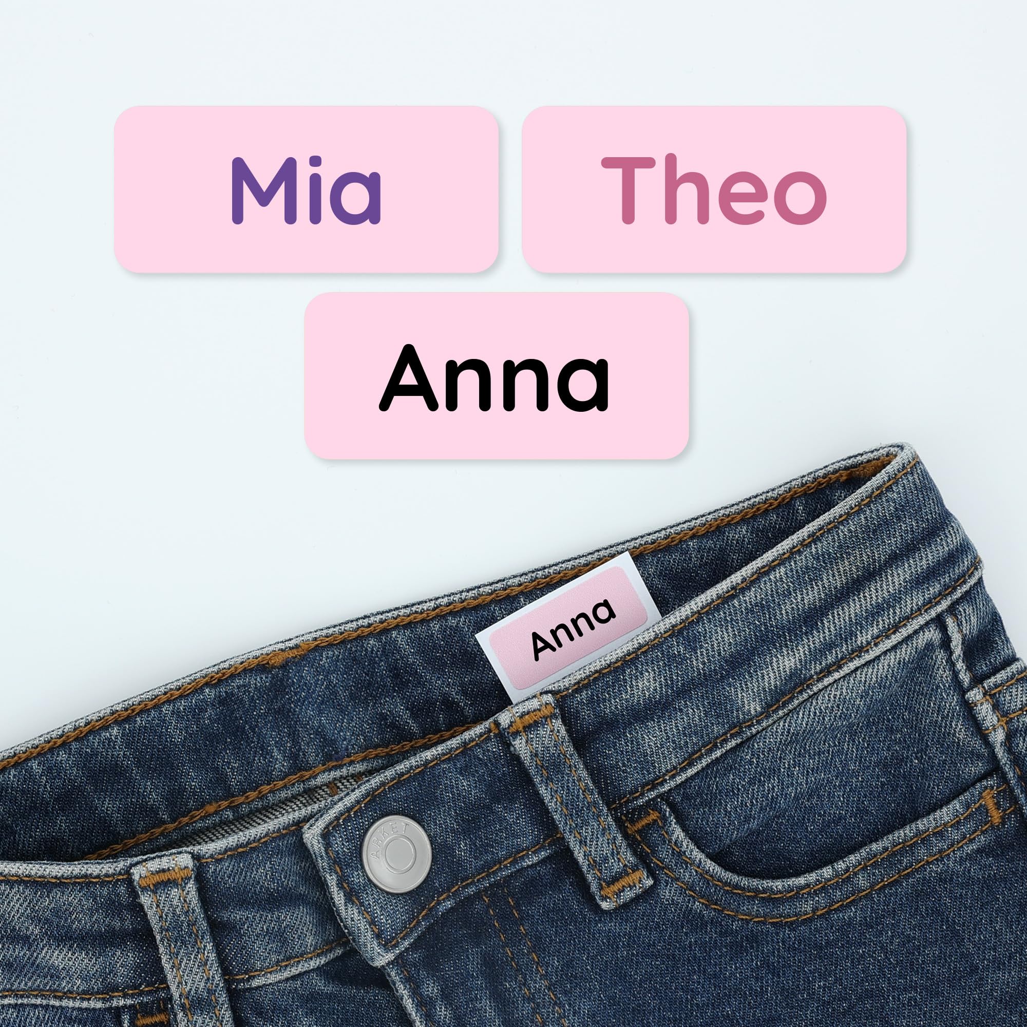 TeddyLabels - Clothing Labels for Nursing Home (60) – Self-Adhesive Name Tags for Clothes and Personal Items. Personalized Labels for Daycare, Nursing
