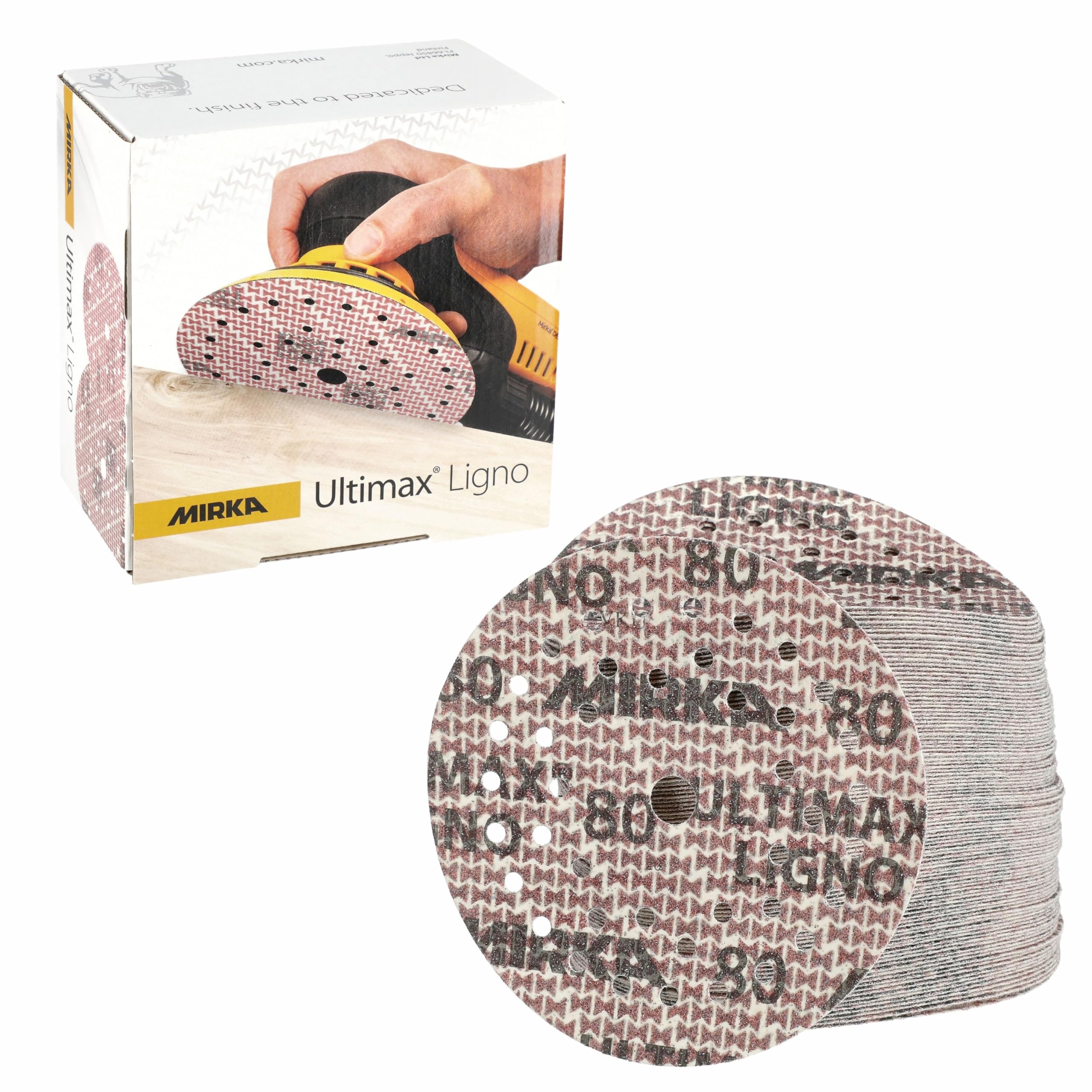 Mirka sanding discs Ultimax Ligno 125mm grit 80 100 pcs Hook & Loop