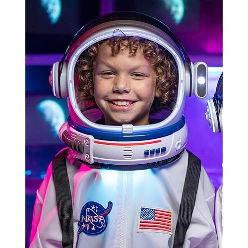 Halloween LED Astronaut Helmet with Movable Visor and Mission Sounds
