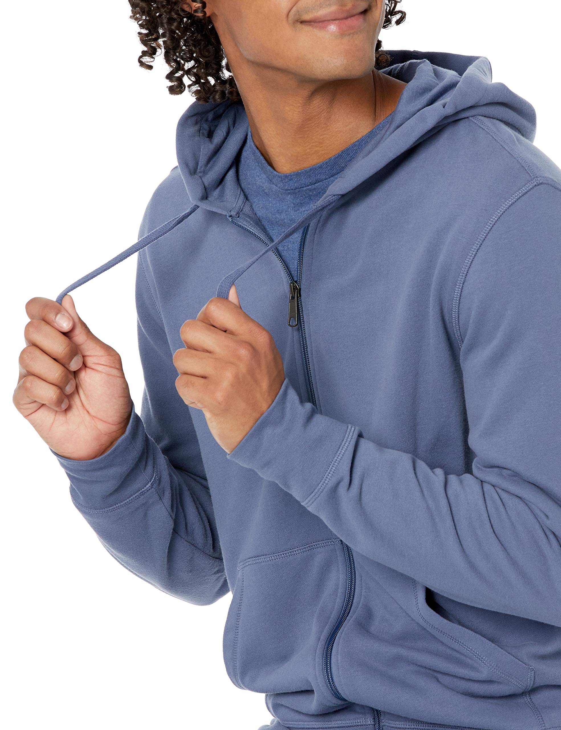 Amazon Essentials Felpa Leggera con Cappuccio in French Terry con Zip Integrale vestibilità Comoda Uomo