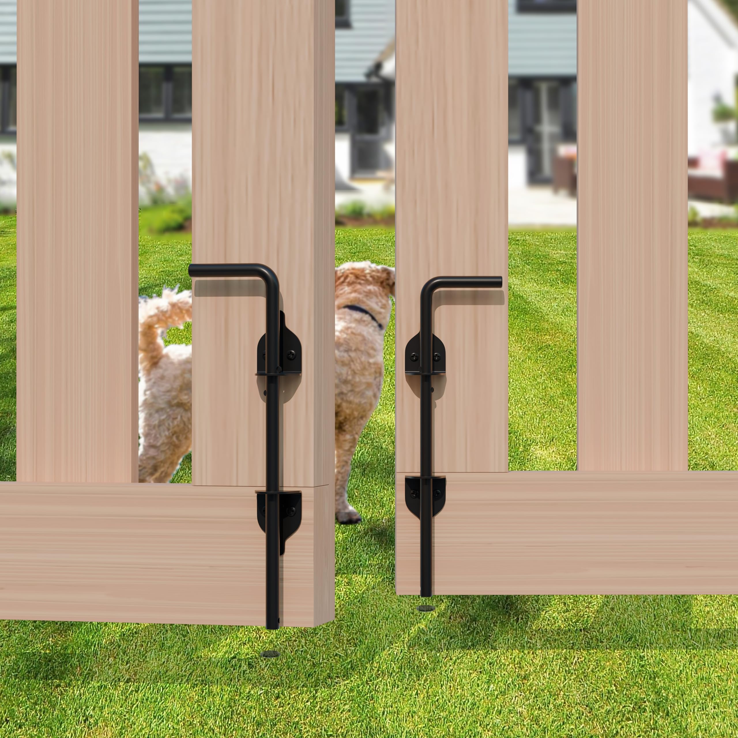 12 Inch Cane Bolt Gate Drop Rod, Heavy Duty Steel, 2 Pack