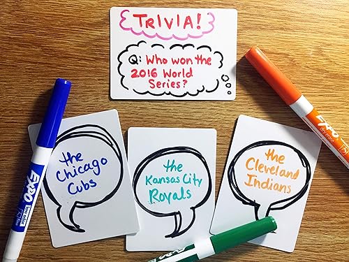 Miniatura 7 de Tarjetas de juego en blanco de borrado en seco tamaño de póquer 25 x 35 pulgadas 45 tarjetas reutilizables en blanco con caja tarjetas flash