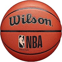 Wilson NBA Forge Basketball - Official Size 7 Indoor/Outdoor Ball, Pure Feel Cover, Brown 29.5"