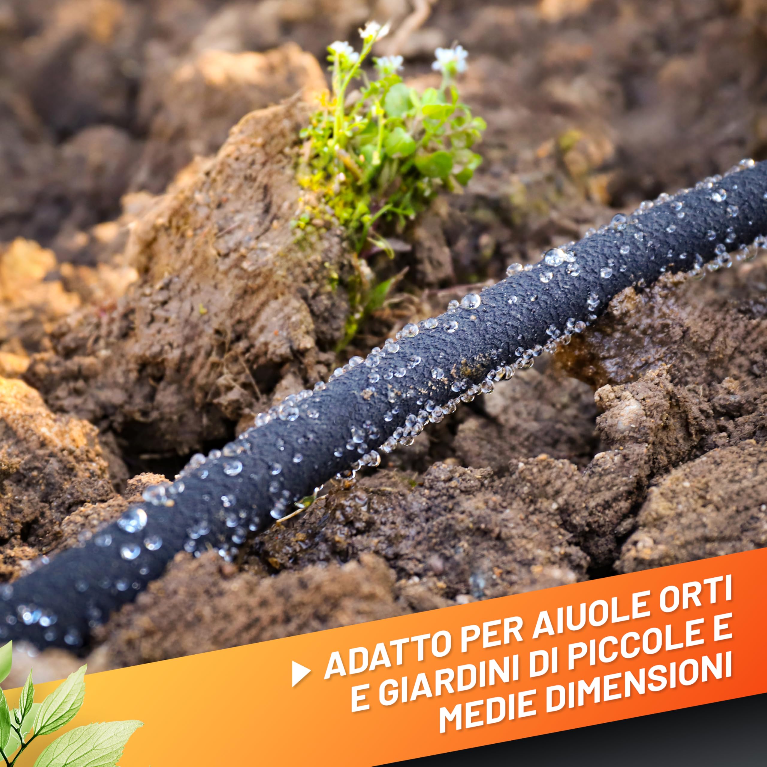 GRÜNTEK Tubo Poroso Gocciolante Irrigazione a goccia e interrata. Tubo forato gocciolante 15,4m. Per irrigazione capillare giardino Interrato e Esterno
