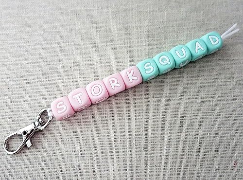 Miniatura 2 de Stork Squad - Cuentas de dilatación cervical para carrete de insignias, L&D enfermera partera Doula cuentas de dilatación, insignia de examen