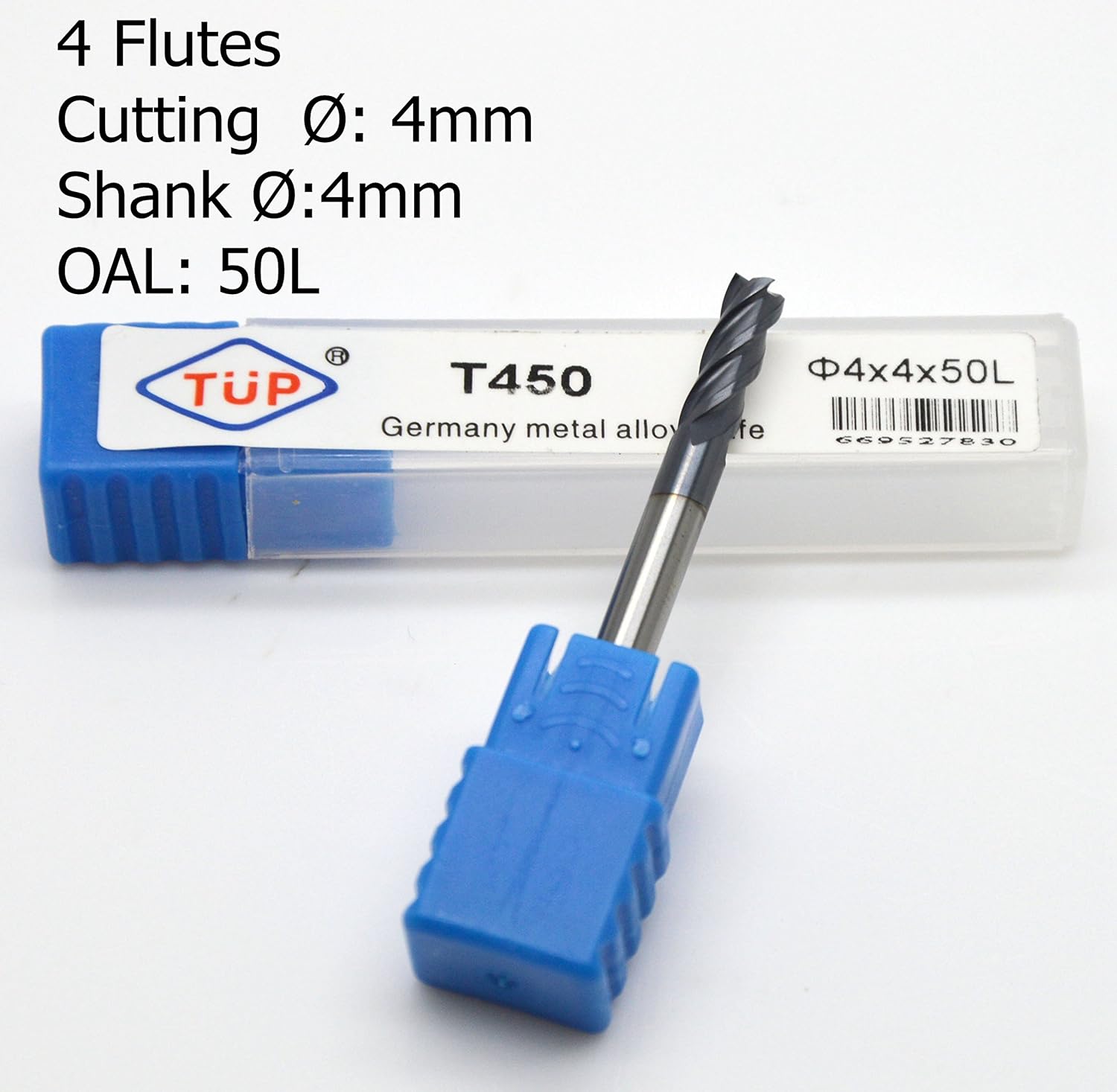 Ougar8 1 2 3 4 6 8mm CNC Lathe Milling Cutter Carbide Center Cutting Spiral Router Bits Tungsten TiAlN Coated Engraving Cutting End Mill Square Metal Woodworking Machine Endmills Tool(6pcs)