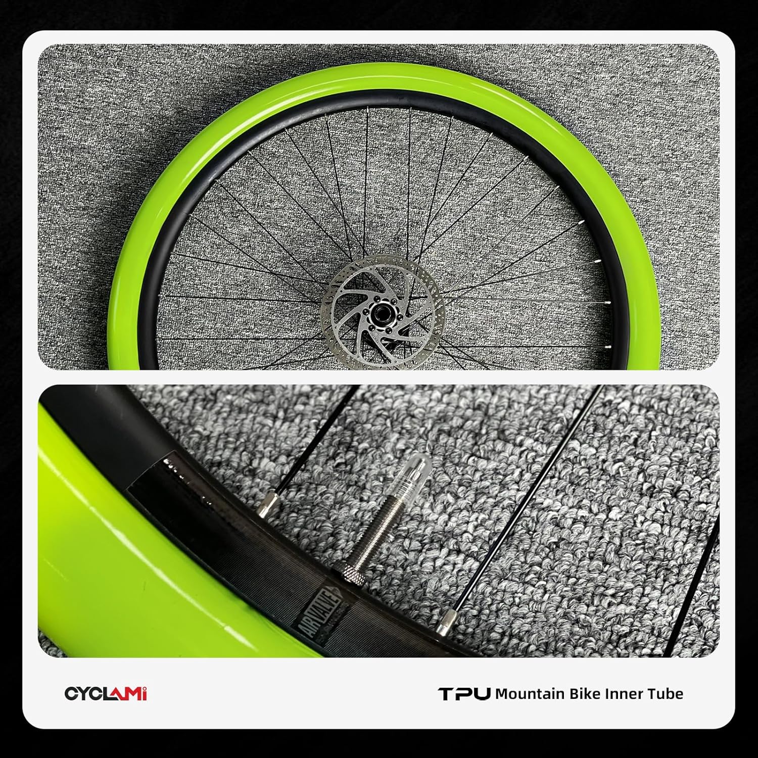 2 Pack TPU 29"/27.5"/26" Tubes 29/27.5/26 inch x 1.9-2.5 Inner Tubes, 1.77"/45mm Metal Presta Valve with Removable Core