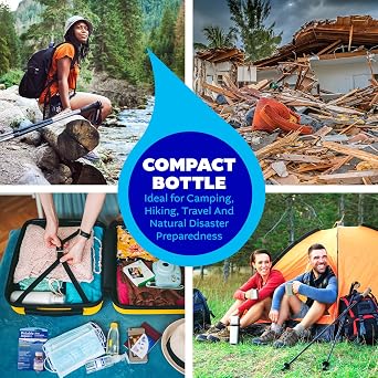 Potable Aqua Water Purification Treatment - Portable Drinking Water Treatment for Camping, Emergency Preparedness, Hurricanes, Storms, Survival, and Travel (50 Tablets), Black, single pack | camping-water-filters