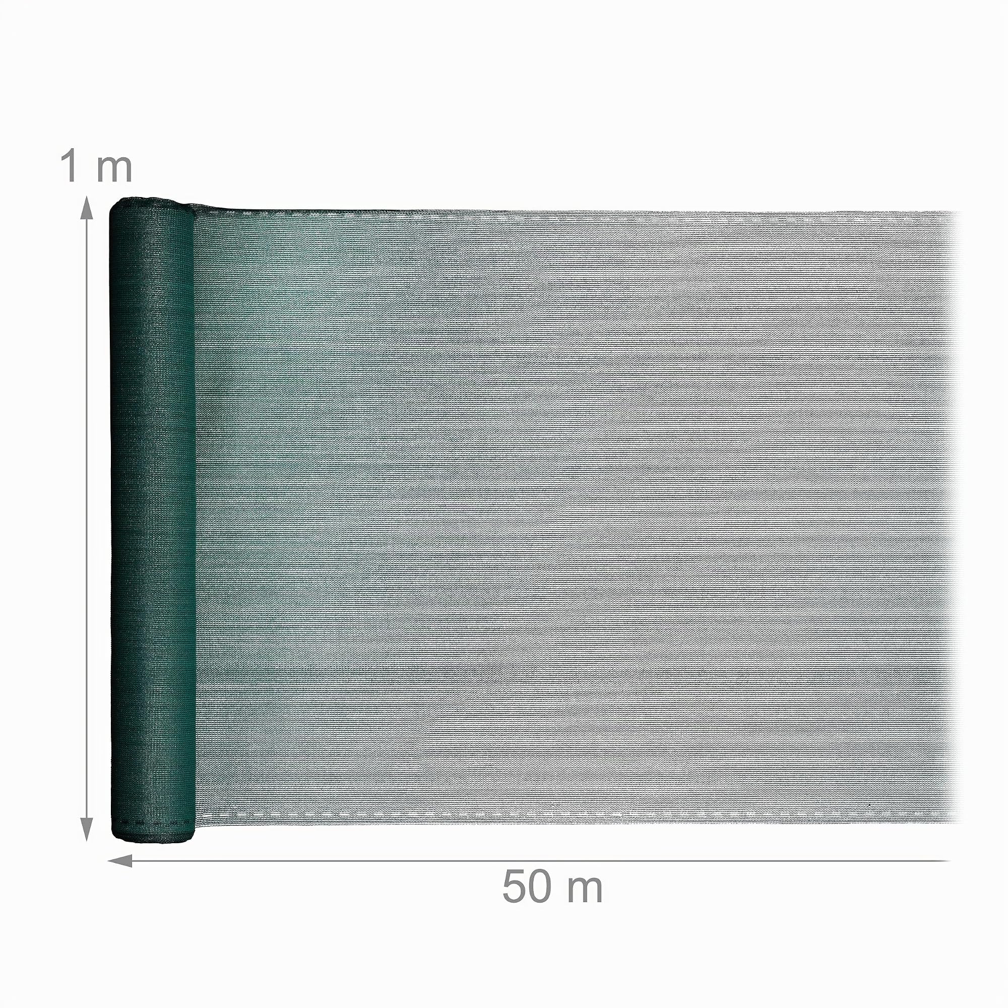 Relaxdays, vert Brise-vue, Paravent pour les clôtures et rambardes, Tissu HDPE, Anti-UV, 1 x 50 mètres, Meter