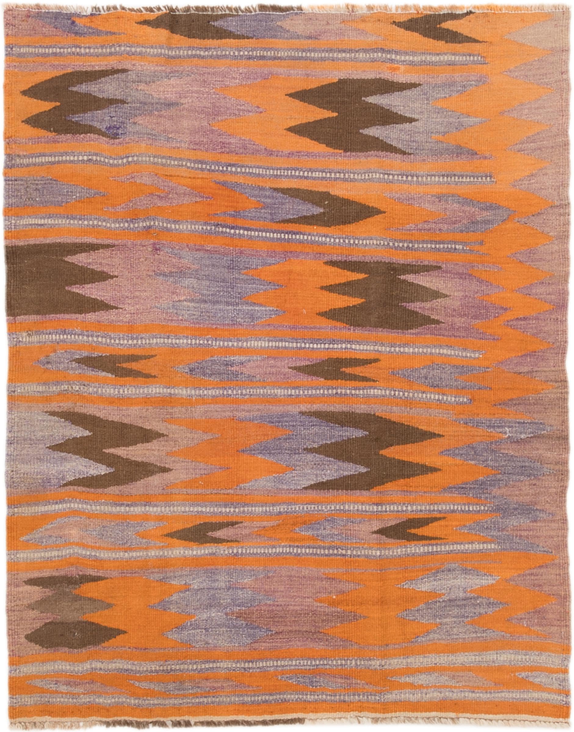 Tapis en laine Kilim Afghan moderne 114x147 pour réchauffer un sol froid et sans charme