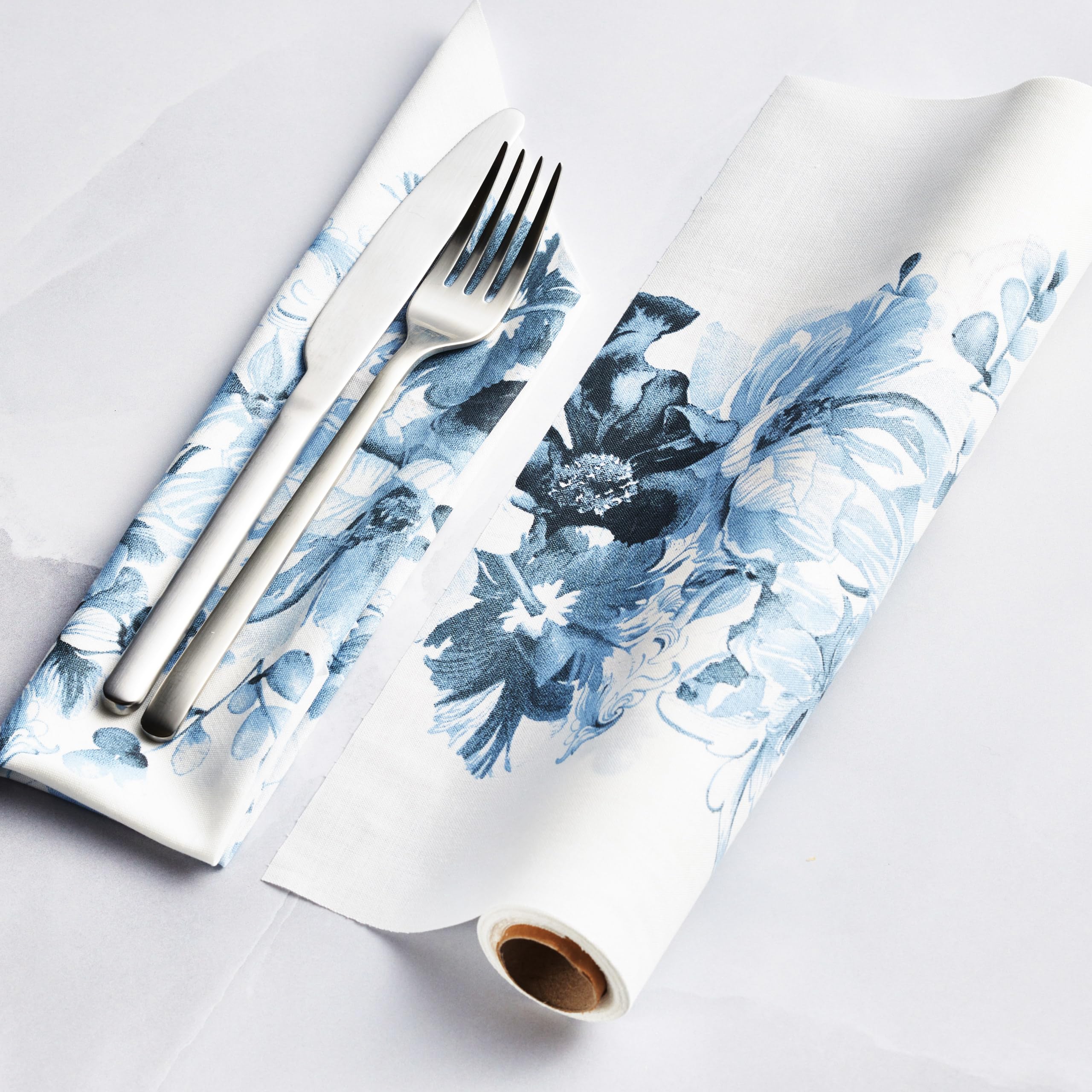 CECI New York X MY DRAP Aeryn Cotton Dinner Napkins, Single-use or Reusable (11.8