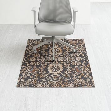 Anji Mountain Rugd Office Chair Mat for Carpet & Hardwood Floor Jacquard Woven Top, Anti-Slip Backing, Low Pile, Floor Protector Desk Chair Mat, Office Rugs for Rolling Chairs 36 x 48