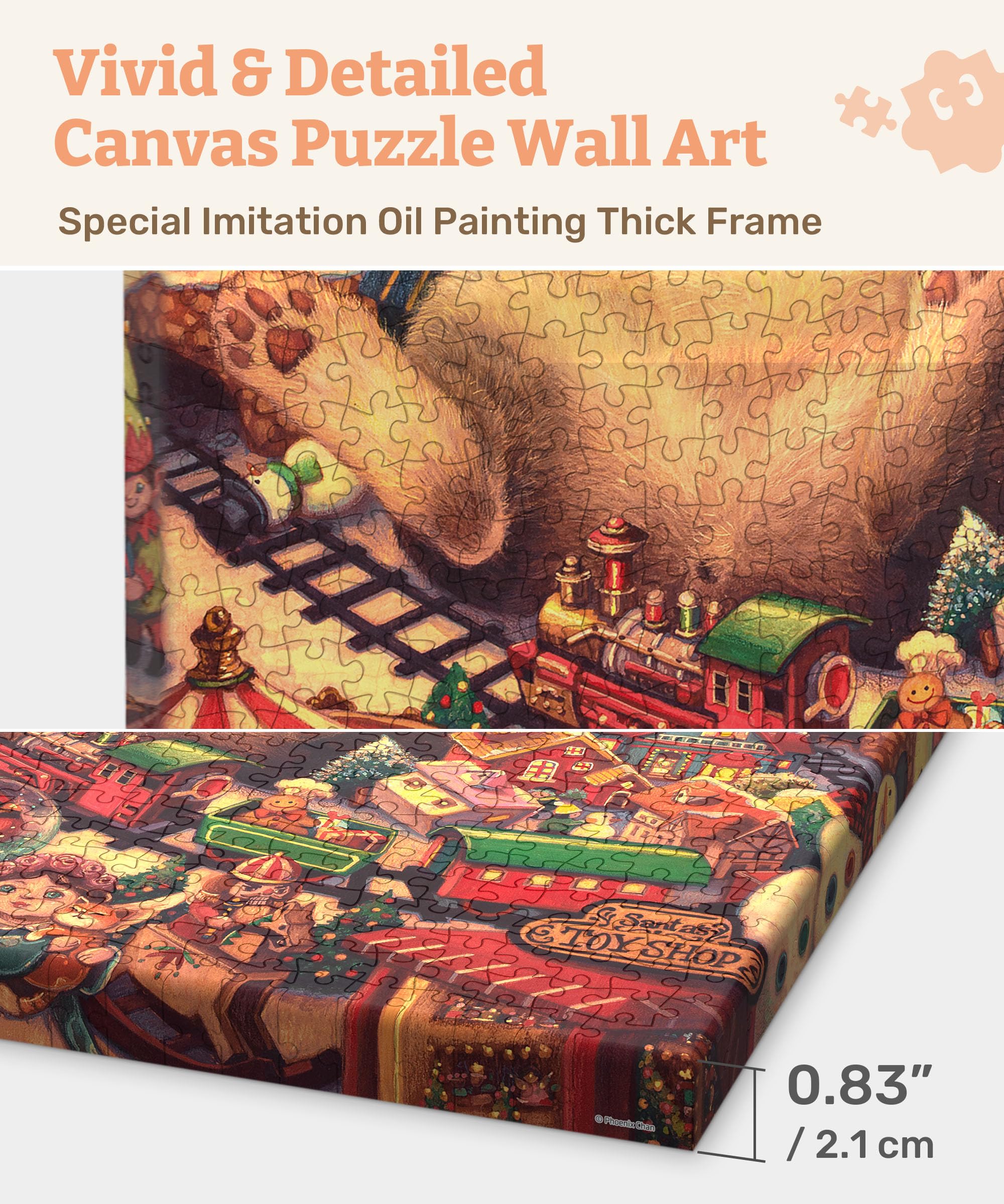 PieceRelax Puzzle Canvas 696 Pezzi – Phoenix Chan – Regalo Di Natale, Puzzle Decorativo Autoportante [HN1476]