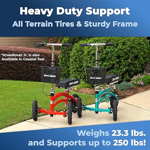 Miniatura 8 de KneeRover Jr - Patinete todo terreno para adultos y niños pequeños en color rojo