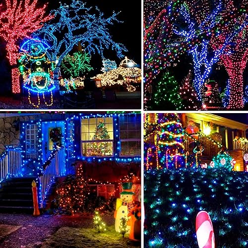 Miniatura 7 de Dazzle Bright Tira de luces LED de Navidad de 132 pies, 400 luces LED de Navidad enchufables con 8 modos, decoraciones de Navidad impermeables para