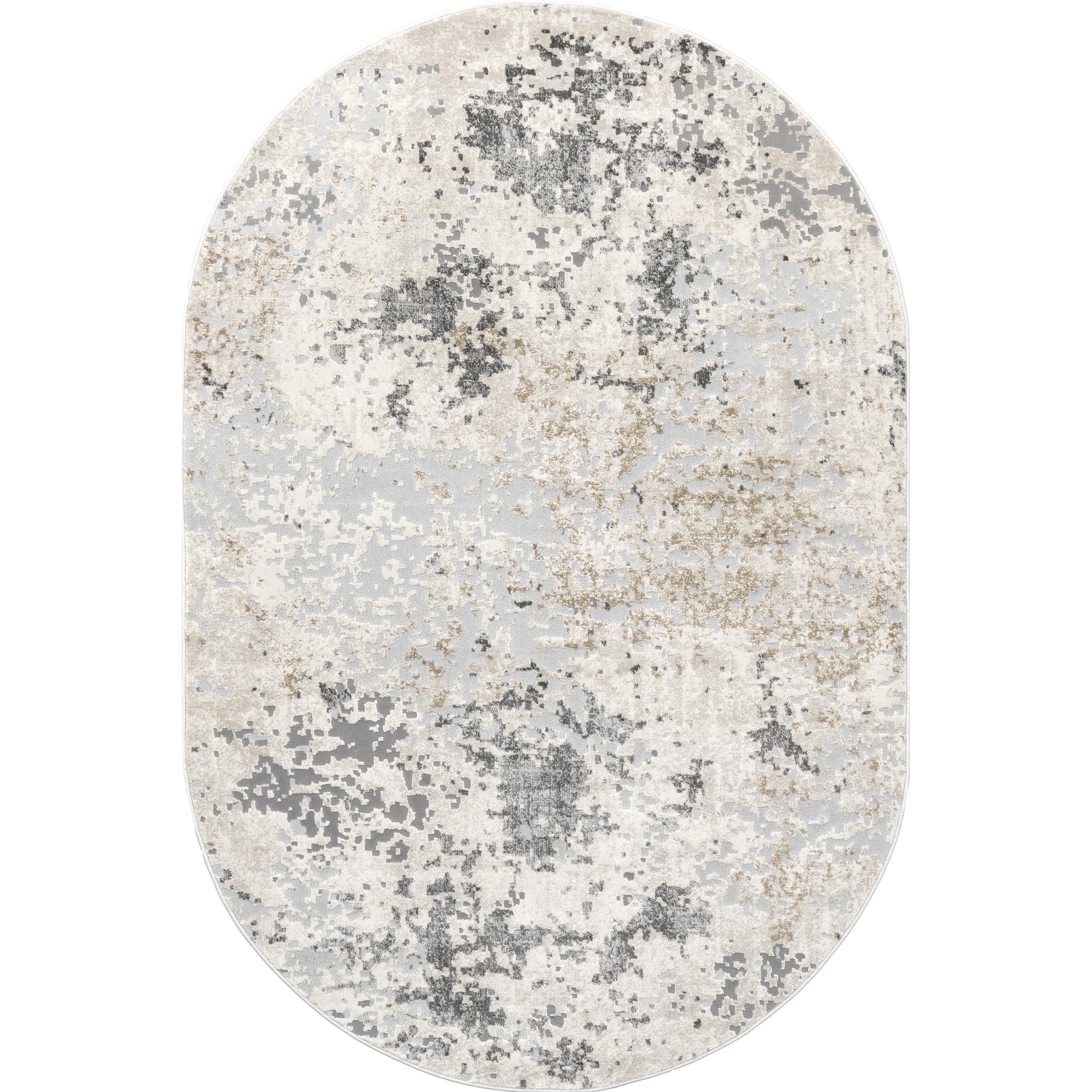 nuLOOM Chastin Modern Abstract Area Rug Oval 5x8 Area Rug Modern