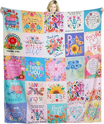 Miniatura 8 de Regalos de enfermera para mujeres, manta suave para enfermera, regalos de semana de enfermeras, regalos de agradecimiento para enfermeras, regalo de