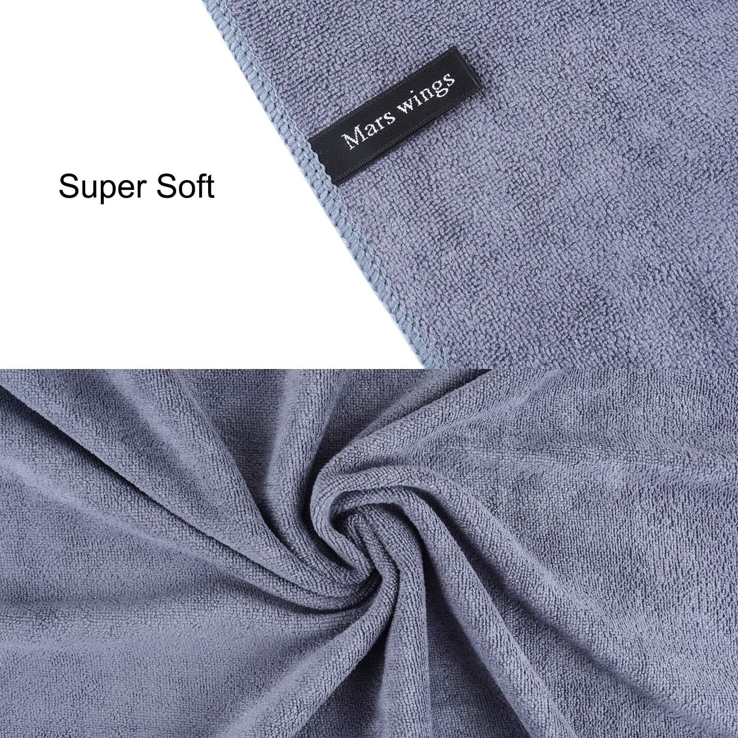 Oversized Microfiber Bath Towel (Bath Sheet), 1 Pack (32 x 71 Inch), Extra Large Super Absorbent, Quick Fast Dry, Soft Eco-Friendly Towel for Body, Bathroom, Travel (1PCS Grey) - Image 4