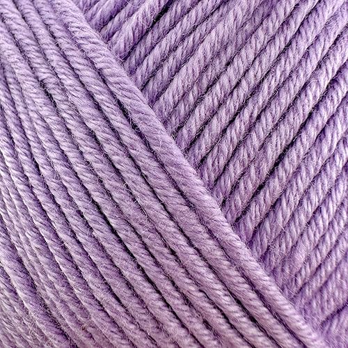 Miniatura 2 de YUMI - Hilo de algodón para bebé, 50% algodón, 50% acrílico, suave y finodeportivo (2) para tejer a ganchillo Amigurumi, 1.76 onzas (1.76 oz), 153