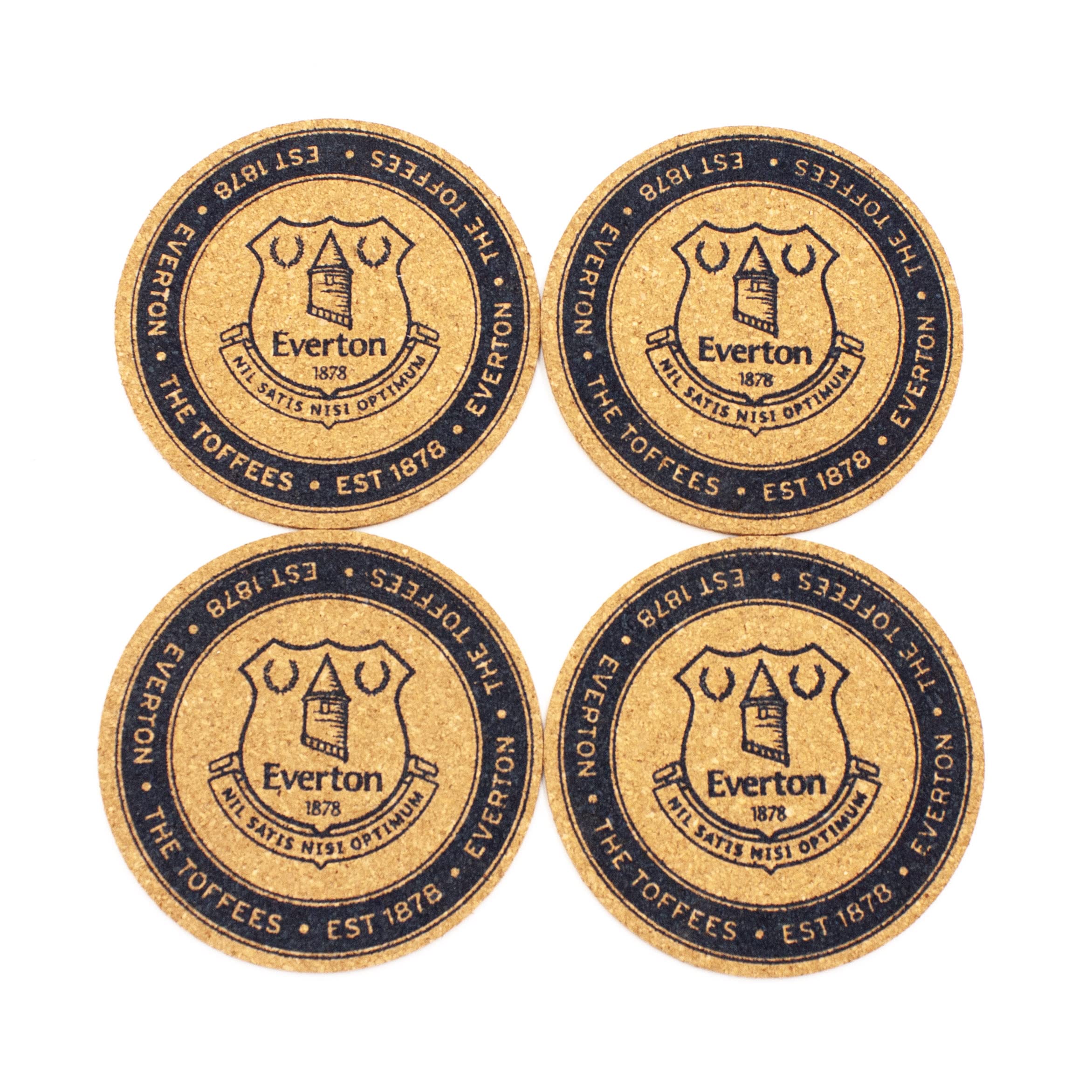 Everton Official 4 PK Cork Coasters